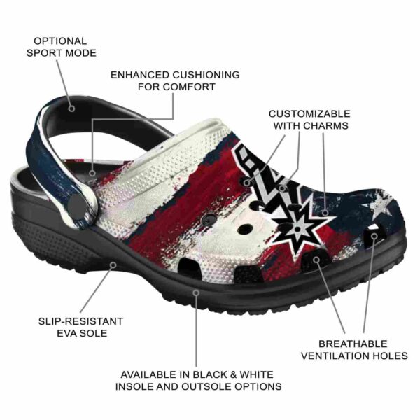 custom san antonio spurs patriotic stripes clog new arrival