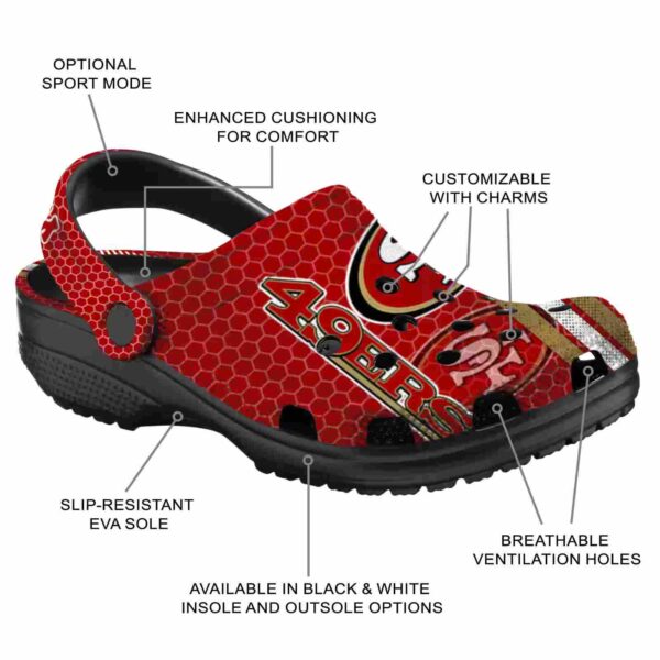 custom san francisco 49ers contrasting stripes crocs new arrival