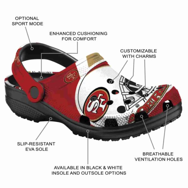 custom san francisco 49ers football helmet crocs new arrival