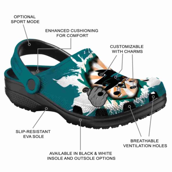 custom san jose sharks gripping hand clog new arrival