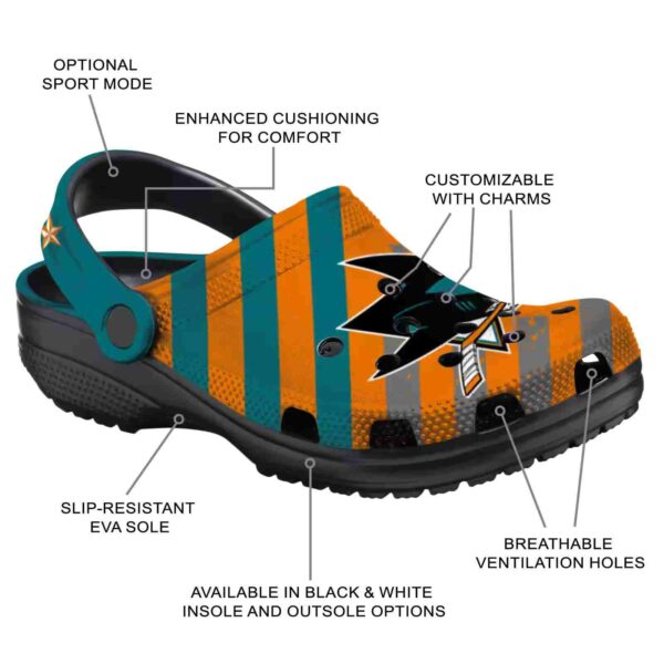 custom san jose sharks star spangled graphic clog new arrival
