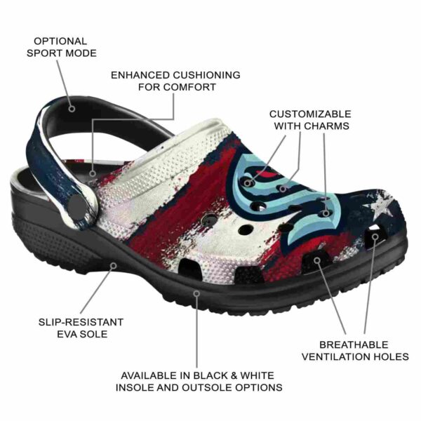 custom seattle kraken patriotic stripes clog new arrival