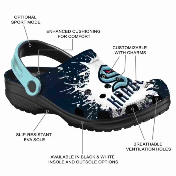 custom seattle kraken splash art clog new arrival