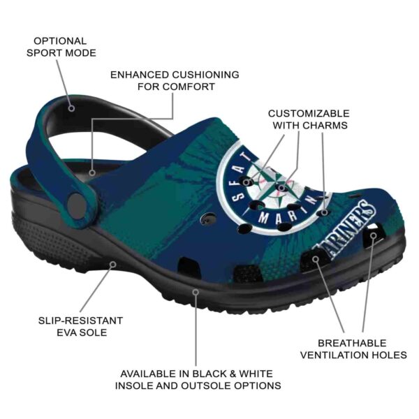 custom seattle mariners paint splatter graphics crocs new arrival