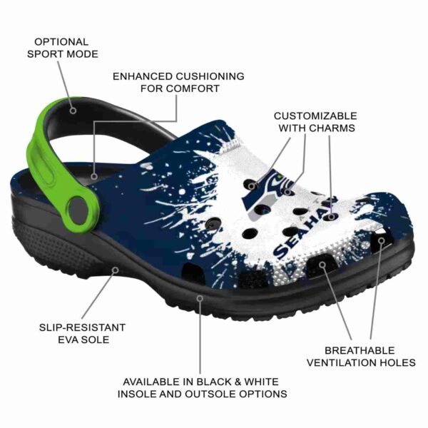 custom seattle seahawks splash art crocs new arrival