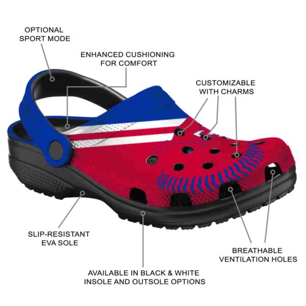custom smu mustangs baseball motif clog new arrival
