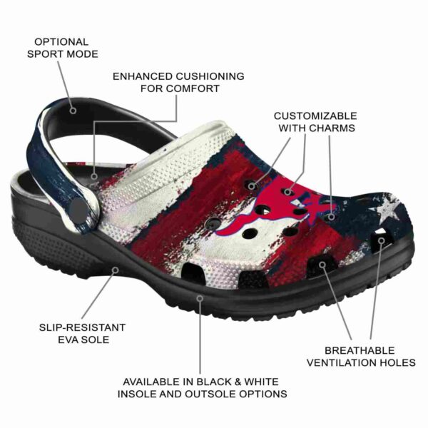 custom smu mustangs patriotic stripes clog new arrival