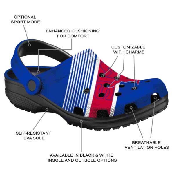 custom smu mustangs vibrant dual tone clog new arrival