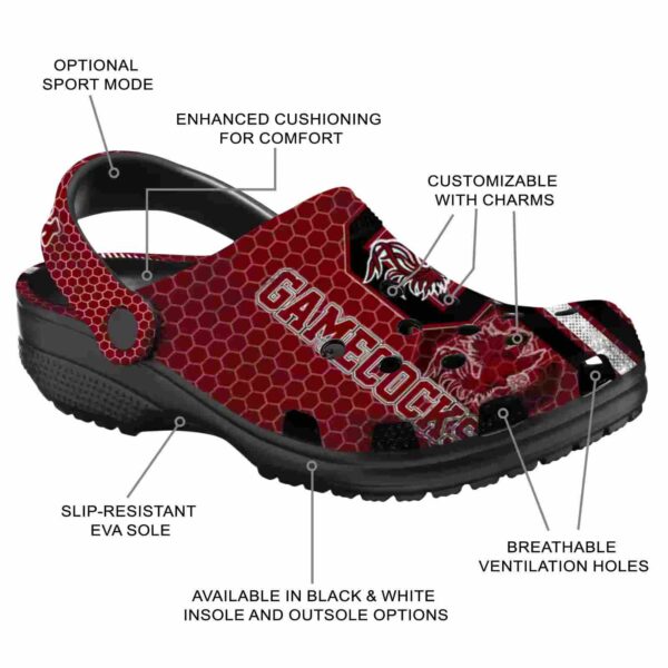 custom south carolina gamecocks contrasting stripes crocs new arrival