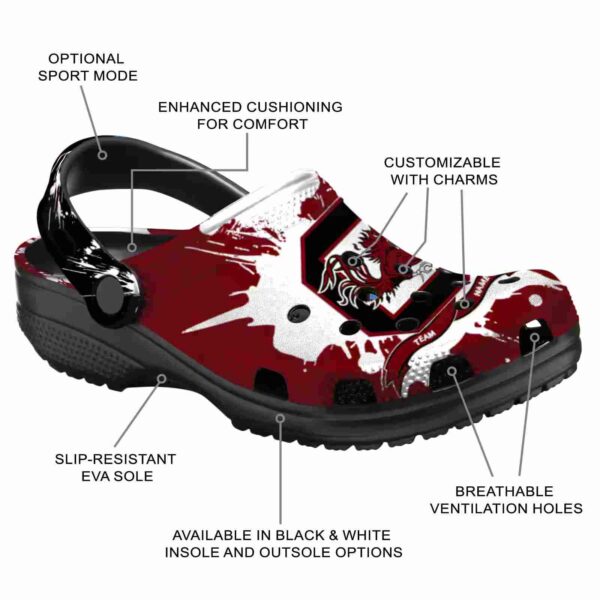 custom south carolina gamecocks splatter pattern crocs new arrival
