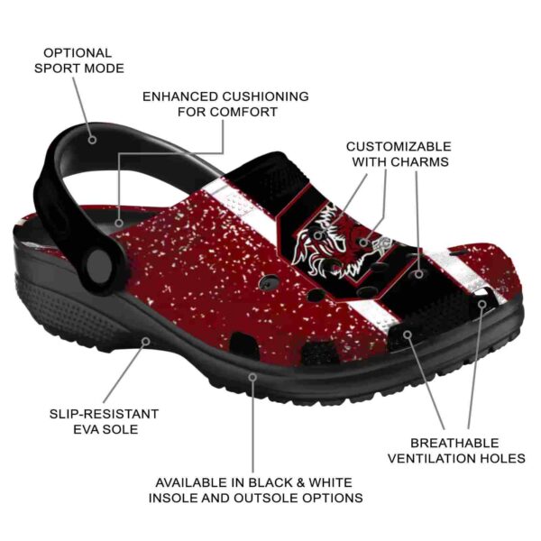 custom south carolina gamecocks vertical stripes crocs new arrival