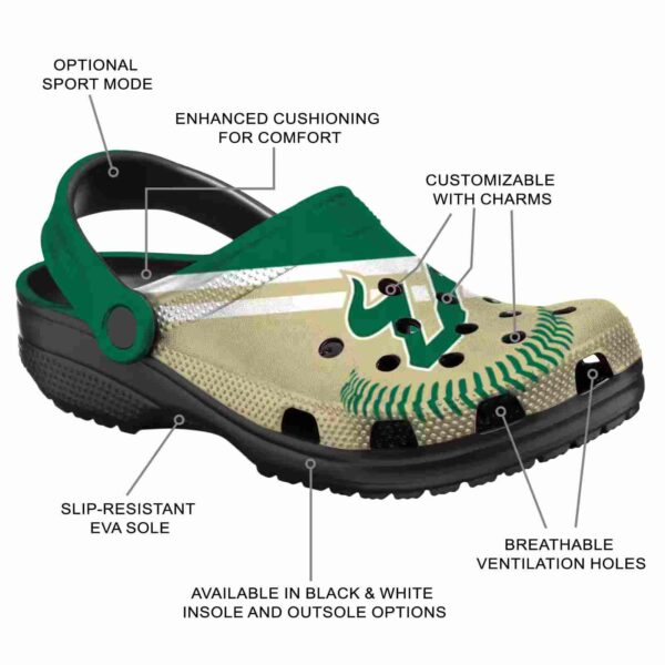 custom south florida bulls baseball motif clog new arrival