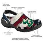 custom south florida bulls patriotic stripes clog best selling