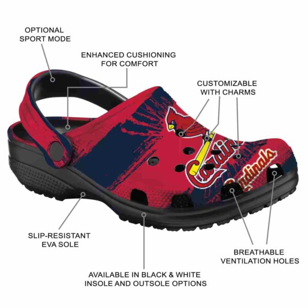 custom st louis cardinals paint splatter graphics crocs new arrival