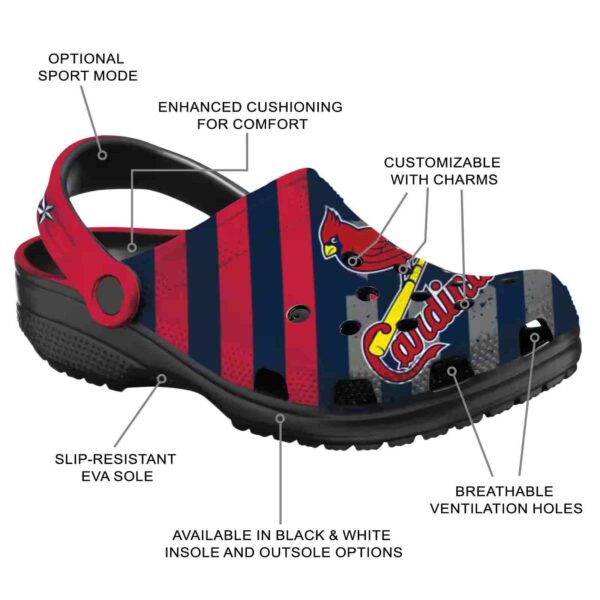 custom st louis cardinals star spangled graphic crocs new arrival