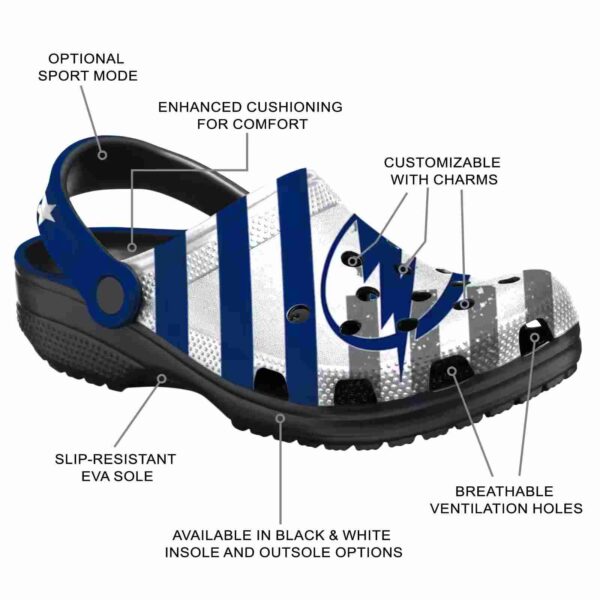 custom tampa bay lightning star spangled graphic clog new arrival