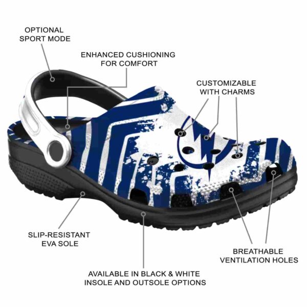 custom tampa bay lightning zigzag paint burst clog new arrival