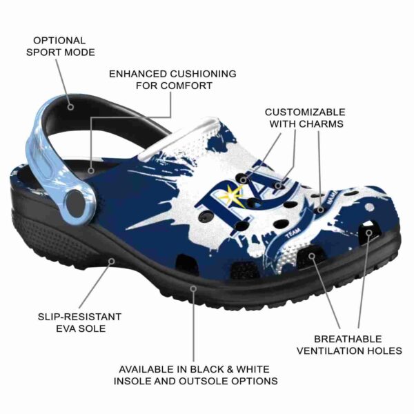 custom tampa bay rays splatter pattern crocs new arrival
