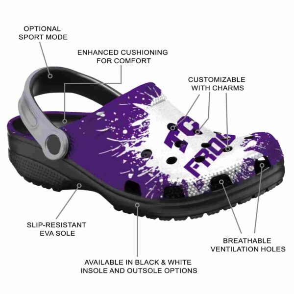 custom tcu horned frogs splash art crocs new arrival