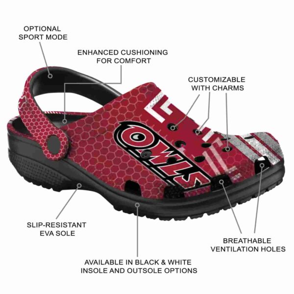 custom temple owls contrasting stripes clog new arrival