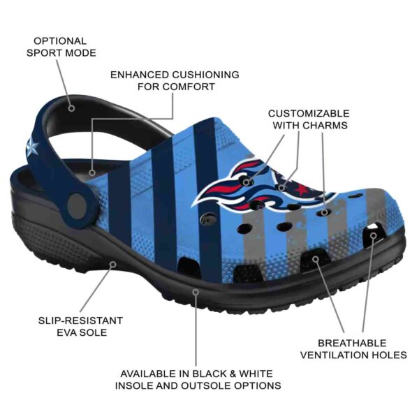 custom tennessee titans star spangled graphic crocs new arrival