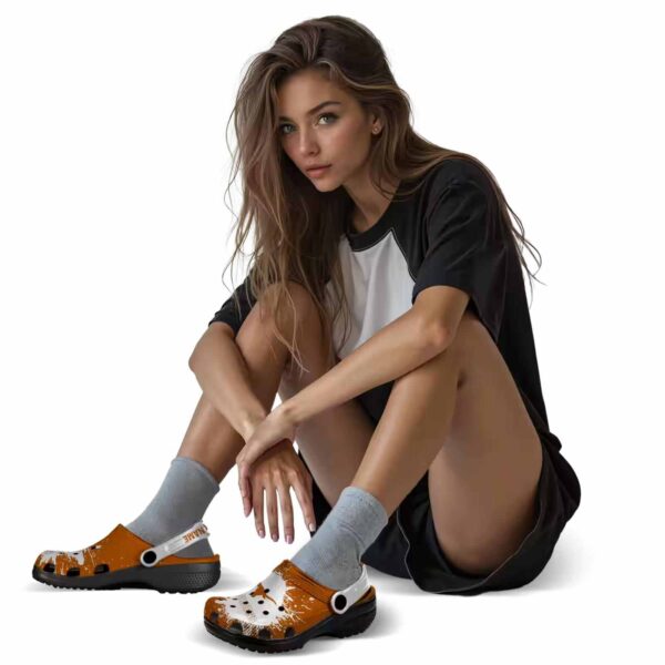 custom texas longhorns splash art crocs premium grade