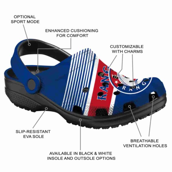 custom texas rangers vibrant dual tone crocs new arrival