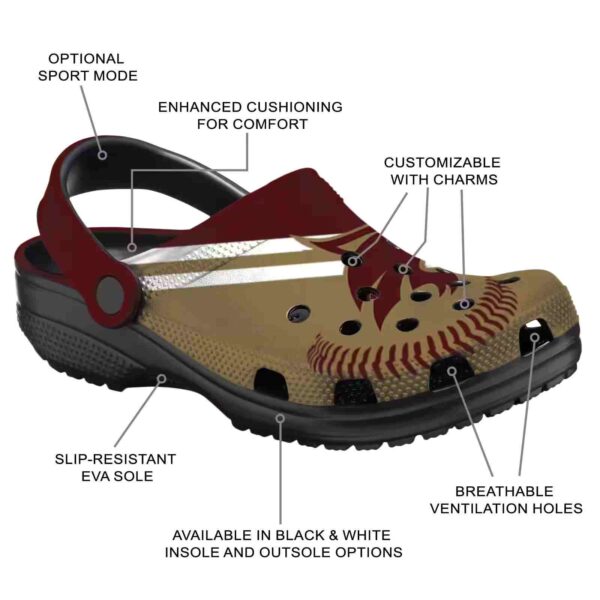 custom texas state bobcats baseball motif clog new arrival