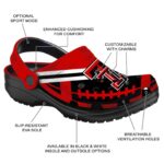 Custom Texas Tech Red Raiders Football Motif Crocs Best selling