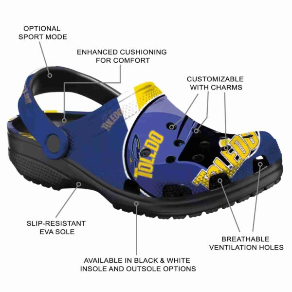 custom toledo rockets baseball helmet clog new arrival