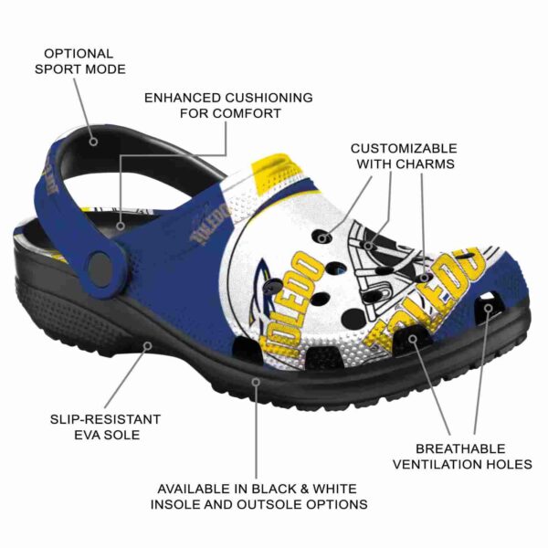 custom toledo rockets football helmet clog new arrival