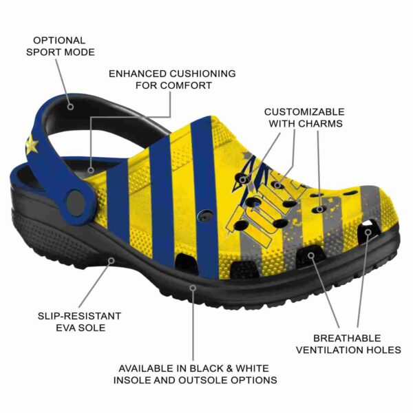 custom toledo rockets star spangled graphic clog new arrival
