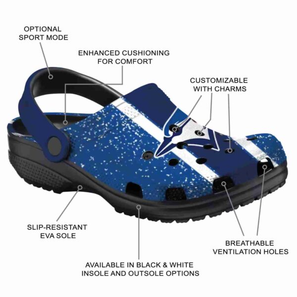 custom toronto blue jays vertical stripes crocs new arrival