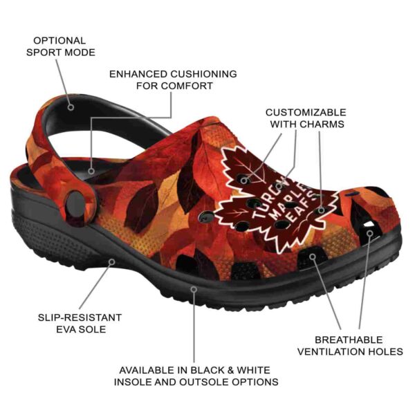 custom toronto maple leafs autumn leaves clog new arrival