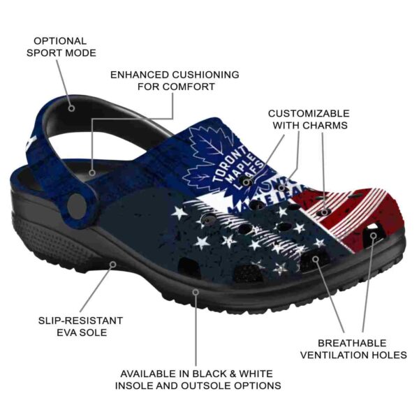 custom toronto maple leafs star spangled side pattern clog new arrival