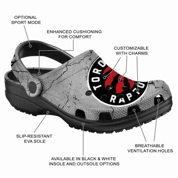custom toronto raptors cracked texture clog new arrival