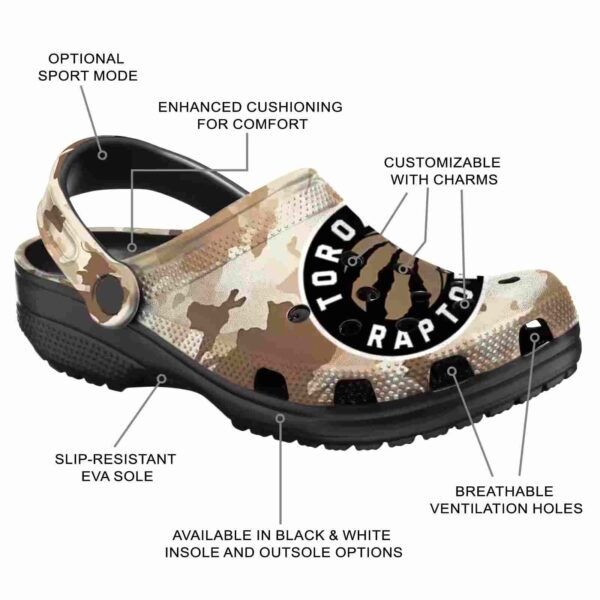 custom toronto raptors desert camo clog new arrival