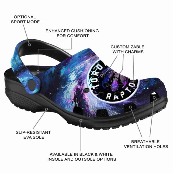 custom toronto raptors galaxy swirl clog new arrival