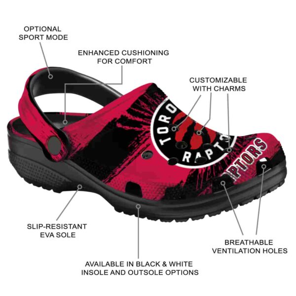 custom toronto raptors paint splatter graphics clog new arrival