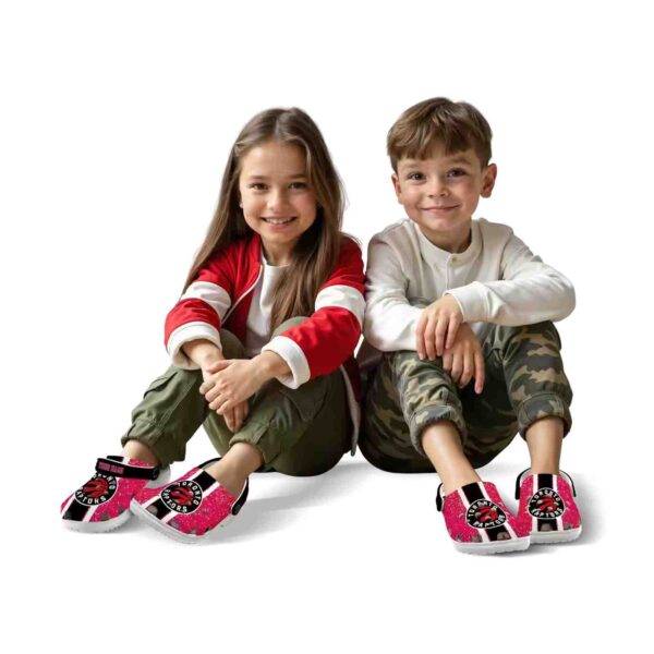 custom toronto raptors vertical stripes clog fashion forward