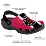 custom toronto raptors vertical stripes clog best selling