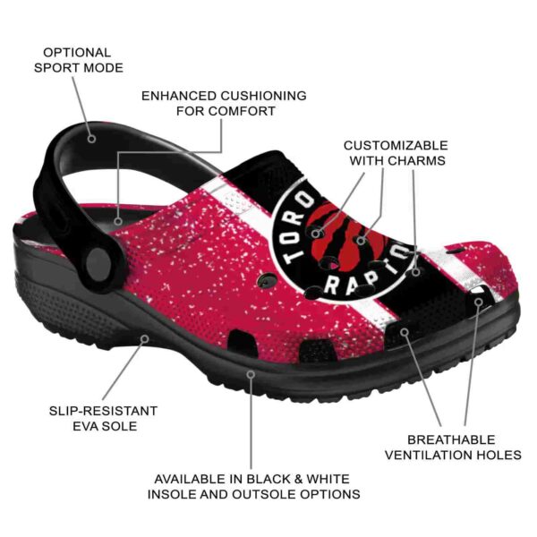 custom toronto raptors vertical stripes clog new arrival