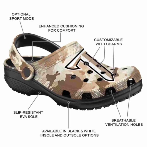 custom troy trojans desert camo clog new arrival