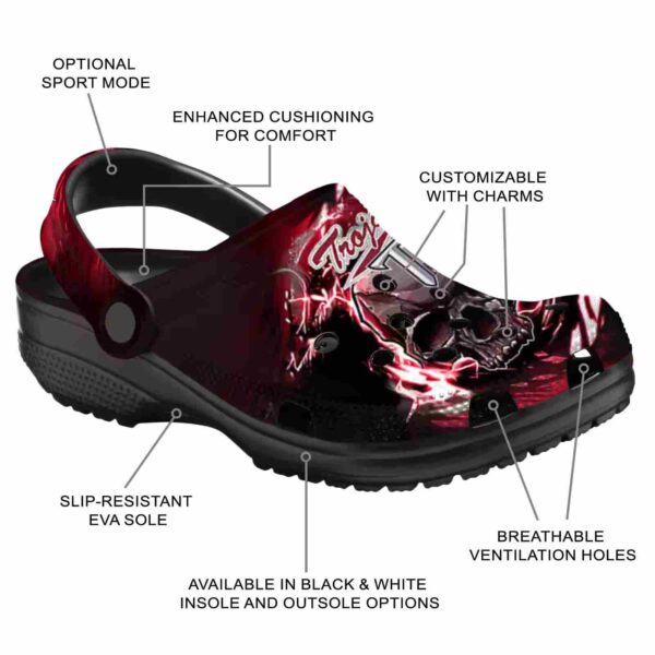 custom troy trojans gothic skull clog new arrival