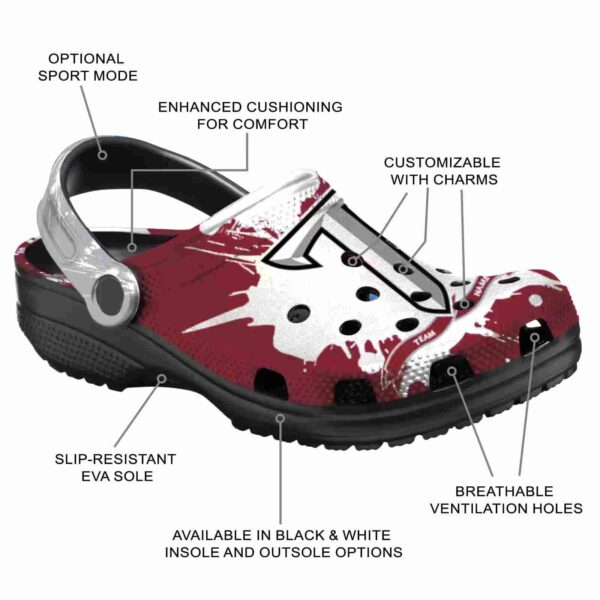 custom troy trojans splatter pattern clog new arrival
