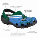 custom tulane green wave baseball motif clog best selling