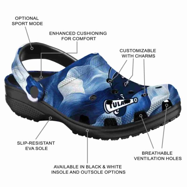 custom tulane green wave ocean waves clog new arrival