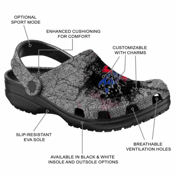custom tulsa golden hurricane cracked ground texture clog new arrival