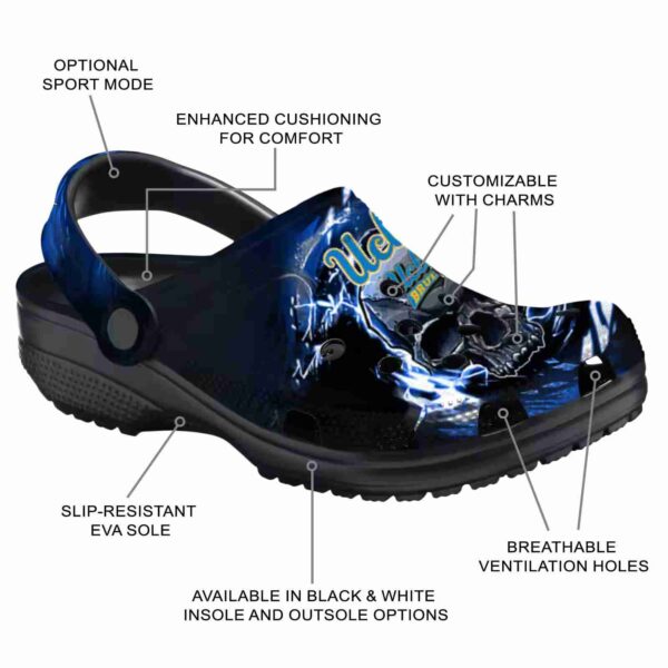 custom ucla bruins gothic skull crocs new arrival