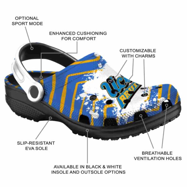 custom ucla bruins zigzag paint burst crocs new arrival